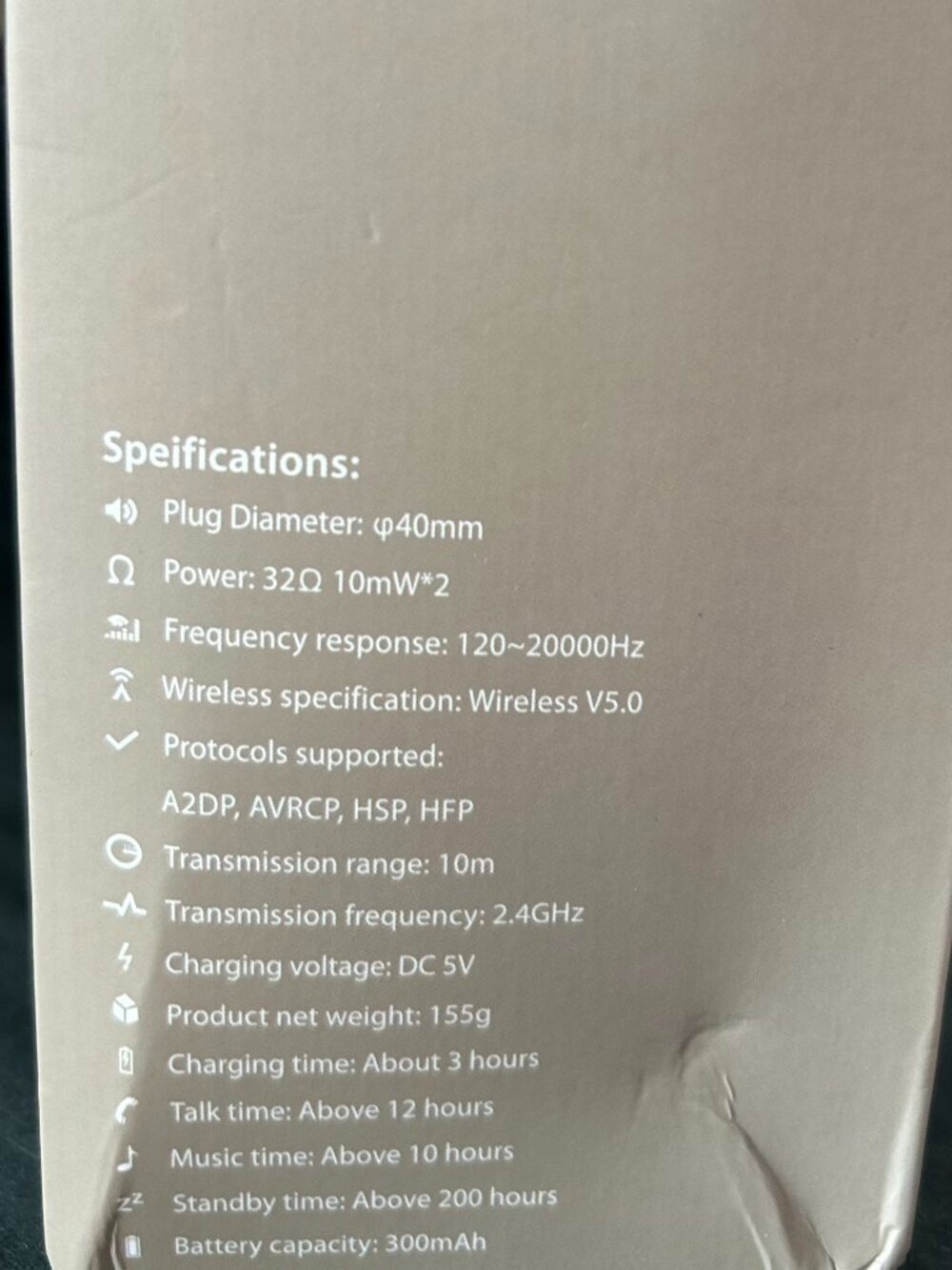 Wireless Headset Black & Gold NWT - Picture 4 of 4